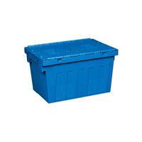 蓝色塑料周转箱加厚可带盖全新整理箱中转箱物料流胶框周转箱厂家