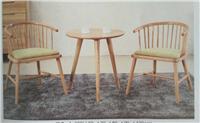 简约北欧现代纯白橡实木小户型餐桌椅