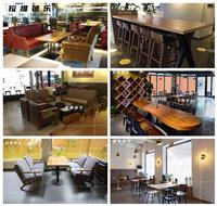西安咖啡厅沙发咖啡厅实木桌椅定做厂家