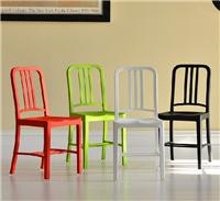 美式餐厅铁艺休闲椅子 创意彩色海军椅
