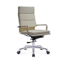 现代简约办公高背转椅 铝合金软包电脑椅老板椅