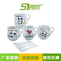 创意可爱熊猫陶瓷杯卡通表情牛奶早餐马克杯水杯定制logo厂家直销
