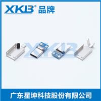供应中国台湾星坤USB3.1铆压壳夹板式公头TYPE-c无缝插头
