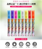 亚马逊热销3mm可擦液体粉笔 环保荧光笔 双头8色套装水彩笔