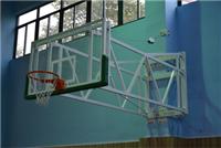 墙壁侧折叠式固定式钢化板篮球架