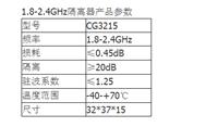 供应1.8-2.4GHz同轴隔离器CG3215）
