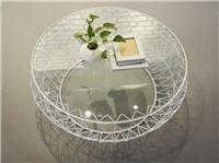 北欧钢化玻璃透明茶几 创意不规则几何异形个性泡茶桌