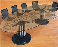 定制办公家具现代钢化玻璃会议桌 厂家热销小型开会桌