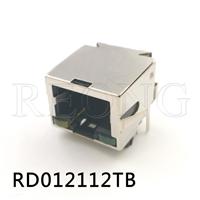 REONG RJ45 单层1*1 灯在下 90度插板 带LED 带屏蔽壳 RD012112TB