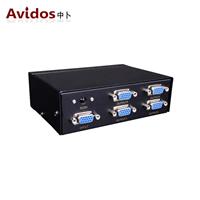 AVIDOS 模拟VGA分配器4口1进4出一分四分屏器音视频分离器350MHZ