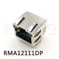 REONG RJ45 单层1*1,灯在上,90度插板.,带LED,带屏蔽壳圆PIN RMA12111DP
