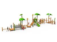 大型儿童乐园游乐设施 公园实木组合滑梯 幼儿园大型玩具滑梯