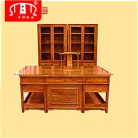 黄泽中式花梨木书桌椅一套 古典书房红木家具 实木家具精品**