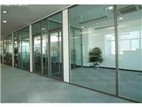 天津塘沽区钢化玻璃门定制，天津安装办公室玻璃隔断