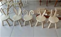 供应实木桌椅白茬儿童桌椅白茬儿童卡通椅凳幼儿园儿童动物椅凳白茬