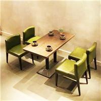 茶餐厅桌椅定做，餐饮店金属椅子，铁艺软包餐椅