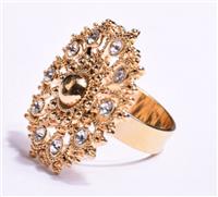 饰品厂家生产直供ring戒指 孔雀太阳钛钢戒指 速卖通新款潮流戒指
