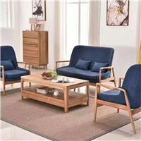 北欧简约韩式沙发进口白橡沙发组合实木家具布艺沙发宁津莱美家具
