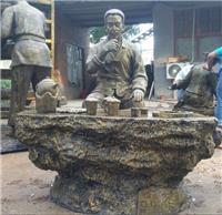 玻璃钢品茶人物雕像茶文化雕塑民俗系列雕塑茶庄庄园装饰品