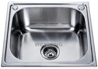 长方形单盆不锈钢水槽厨房配橱柜洗手盆