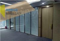 深圳金湖大厦办公室百叶玻璃高隔间 铝合金双层隔断墙承接