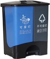 40L分类垃圾桶重庆厂家双筒形垃圾桶