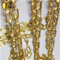 黄铜链条纯铜工业铜链纯黄铜倒链不是镀铜是纯黄铜链子5mm直径