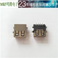 工厂热销USB母座贴片+插件沉板2.62mm平口/USB母座插座沉板连接器