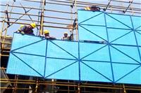 建筑附着升降脚手架钢板网蓝色爬架网框架金属防护网免费拿样