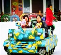 游乐嘉年华雪场大狂欢雪地坦克车双人电动坦克战车滑雪场游乐坦克车雪地竞赛雪地车