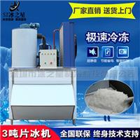 日产3000公斤片冰机3吨食品蔬菜水产屠宰冷藏保鲜降温大型工业制冰机