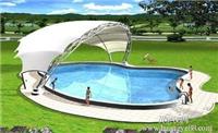 贵州膜结构游泳池，张拉膜泳池遮阳棚
