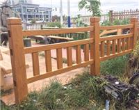 吉安水泥仿木护栏厂商 河道栏杆池塘围栏包安装施工队伍
