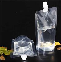 现货透明一次性自立吸嘴袋食品塑料壶嘴饮料袋 果汁直嘴袋包邮