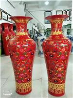 景德镇陶瓷花瓶 中国红摆件大花瓶厂家定制