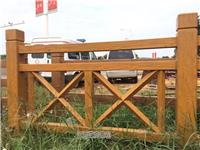 福建仿木围栏福州河道护栏安装，厦门水泥仿木栏杆模具厂家生产