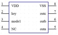 YX009K-BL 按键3路输出带无级调光IC