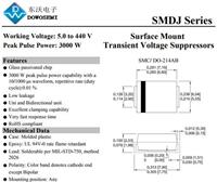 5.0SMDJ64A瞬态抑制二极管报价，东沃电子，原厂发货