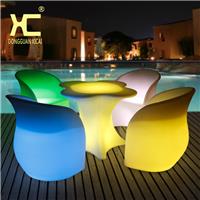 led发光桌椅组合 发光创意梅花桌子KTV咖啡厅桌椅户外庭院桌椅