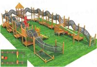 户外爬网组合 体能拓展训练 幼儿园早教玩具 儿童大型木质攀爬钻洞爬网