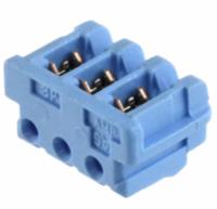 TE AMP TYCO2mm间距3P蓝色刺破式连接器2-173977-3