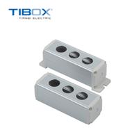 TIBOX铝合金红波按钮开关盒LPV/LPN带耳和不带耳金属配电工控盒