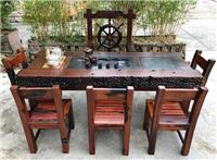 新中式禅意老船木茶桌椅组合功夫泡喝茶台阳台小茶几简约实木家具