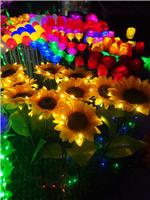 LED单头仿真向日葵出售 发光向日葵花海 户外景观装饰地插灯 灯光节