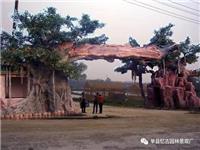 采摘园假树大门造价 杭州假树大门设计合理 样式优雅