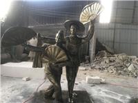 佛山玻璃钢人物批发厂家定做仿古铜人物雕塑摆件