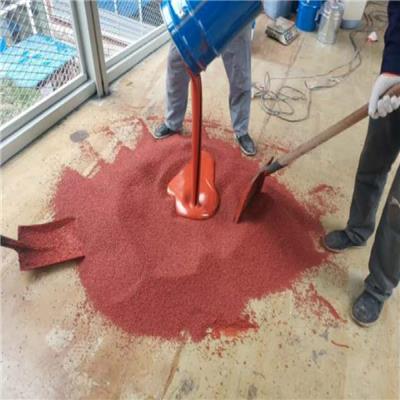 重庆彩色防滑人行道施工流程方法 重庆陶瓷颗粒防滑路面材料选取
