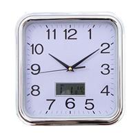 时霸手表工厂供应新款方形塑胶多功能带日历挂钟