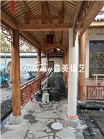 临川木纹漆施工 护栏廊架园林景观木纹漆施工