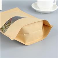 磨砂开窗牛皮纸自立自封袋食品袋干果茶叶包装袋